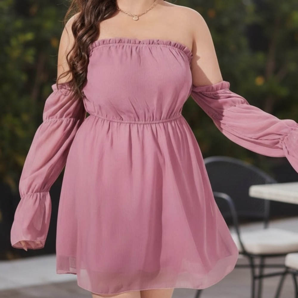 🌟🌟SOLD OUT🌟🌟NEW•3X•Lorena Romance In The Air Lilac Boho Chic Dress - Picture 3 of 14